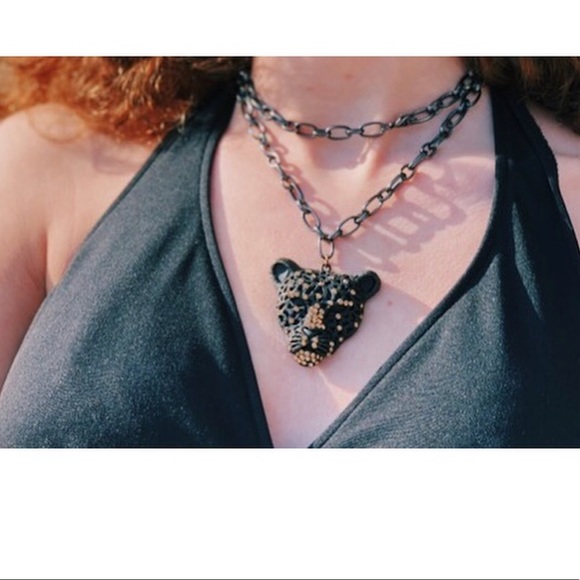 leopard layer necklace - Picture 2 of 2